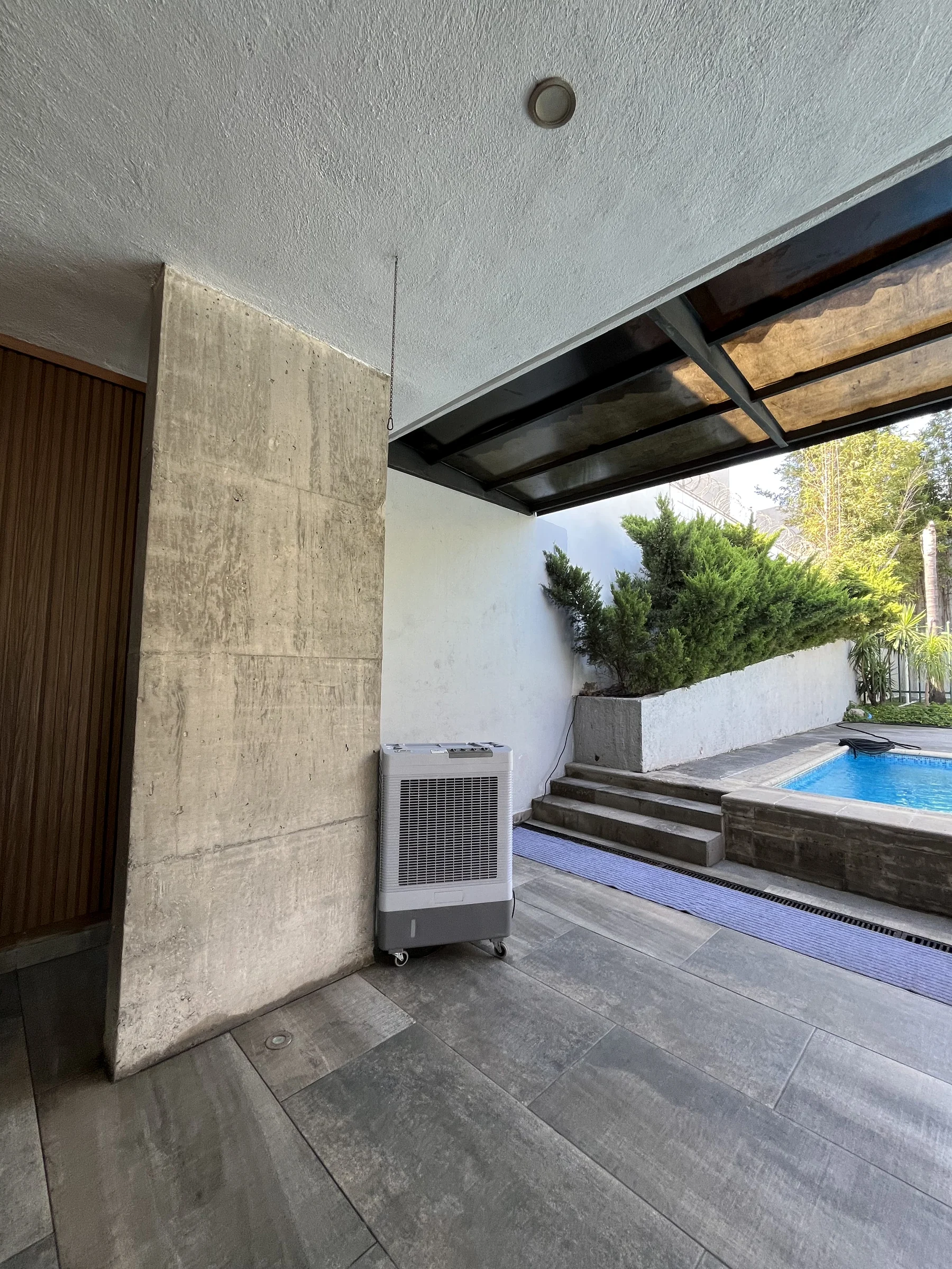 Climatizador en arquitectura exterior