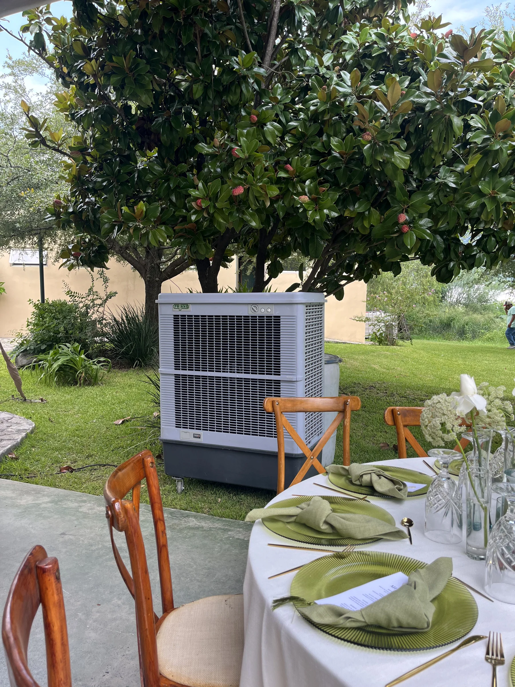 Climatización en jardín